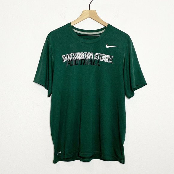 Nike Other - Nike Green Michigan State Football Dri-Fit Tee